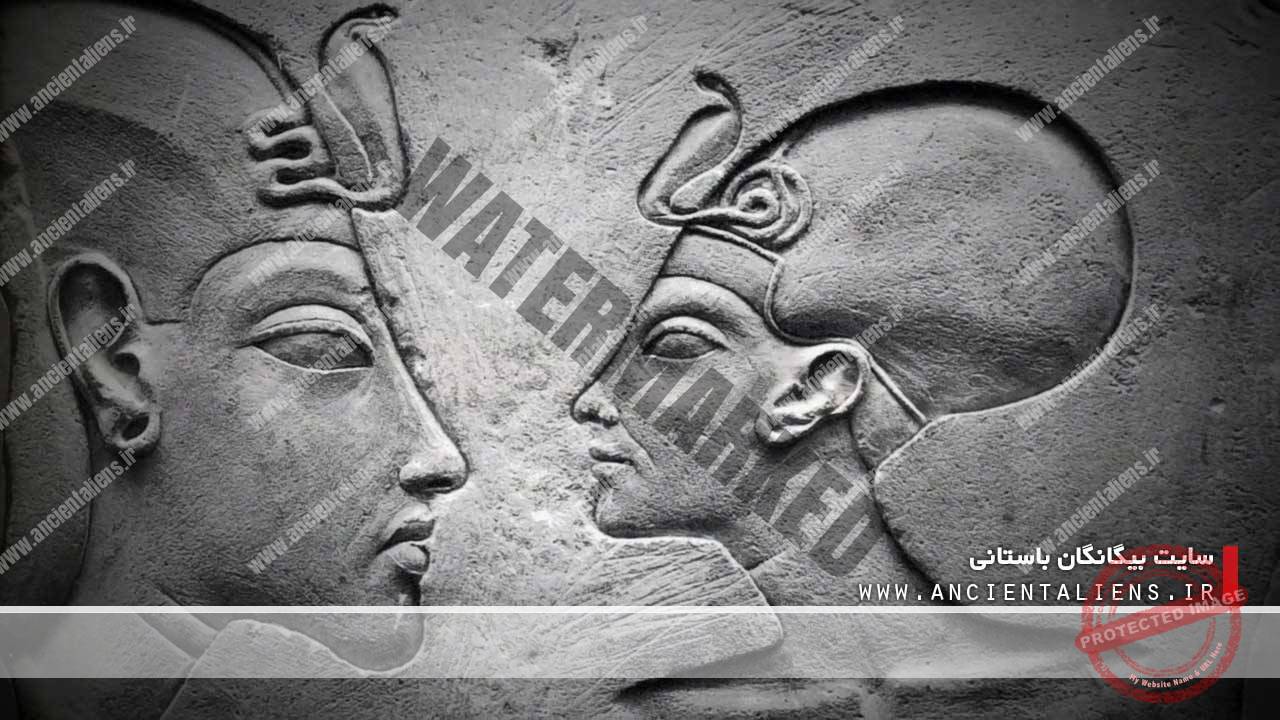 آخناتن فرعون مصر و ملکه نفرتی‌تی همسر آخناتن